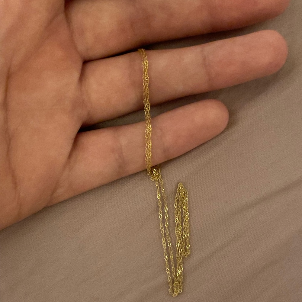 solid gold wave chain